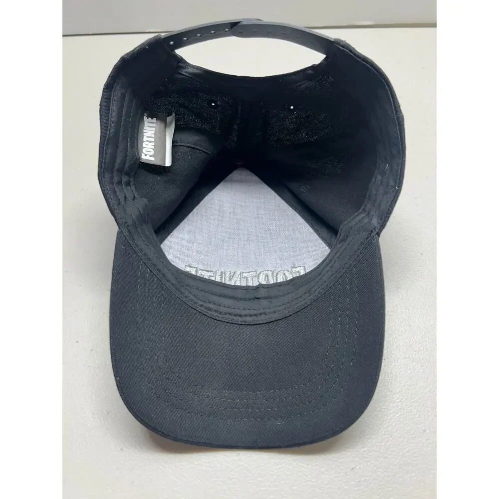 Fortnite Snapback Hat Black Adjustable Silver Logo Cap
